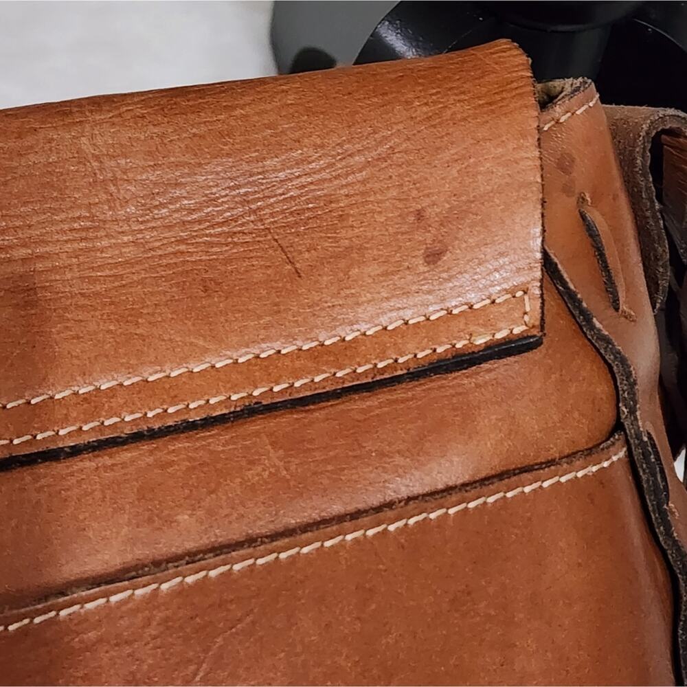 Patricia Nash Brown Tooled Leather Saddle Bag crossbody purse - Picture 12 of 16